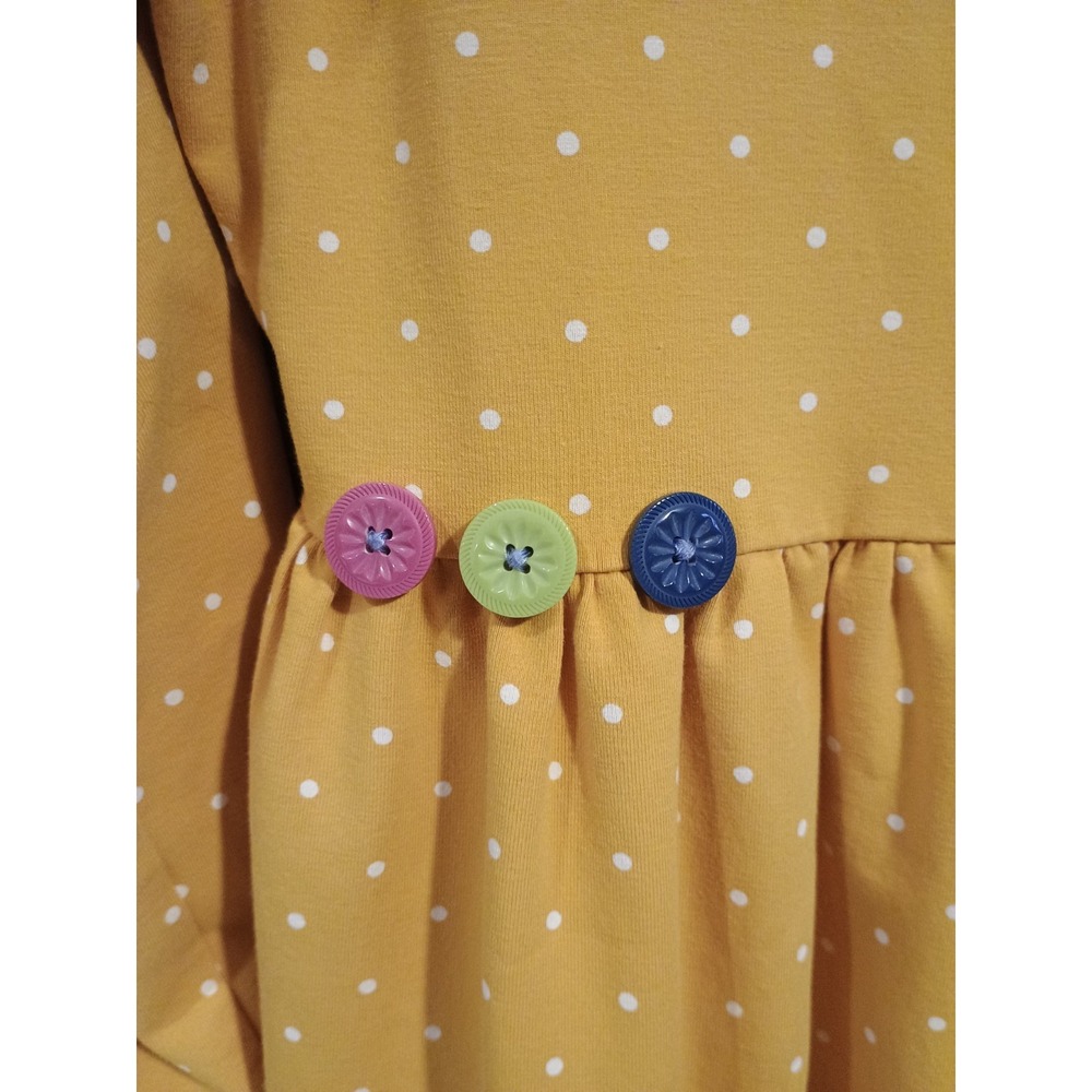 Matilda Jane Girl's Marigold Yellow White Polka Dot Dress Sz 16 Ruffle Boho - Picture 2 of 7
